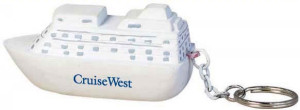 Promotional Key Chains: Cruise Ship Stress Ball Keychains